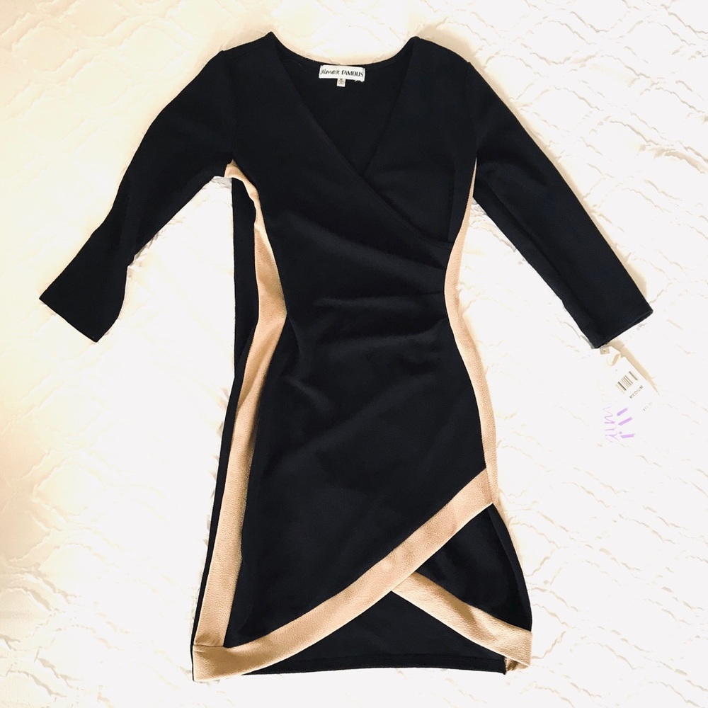 NWT Almost Famous Angled Wrap Dress